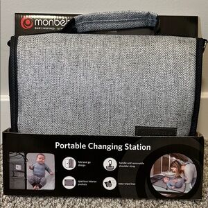 NWT Monbebe Gray Portable Changing Station